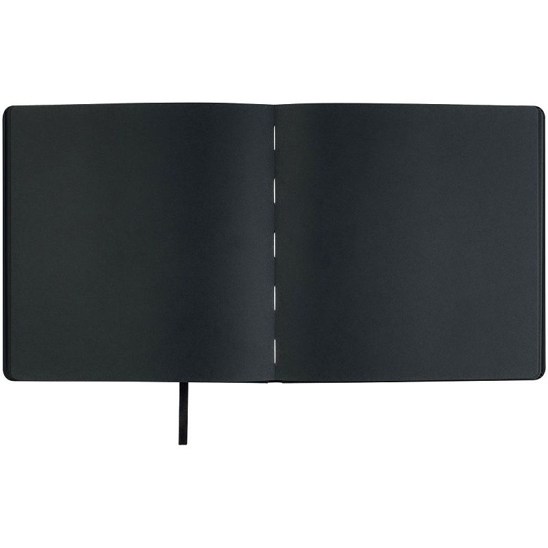 Скетчбук 80л., 200*200 Гамма "Студия", черный, твердая обложка, на резинке, черная, 140г/м2