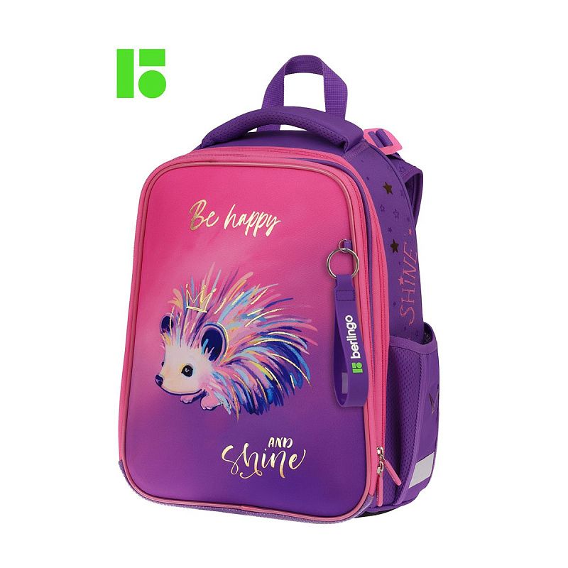 Ранец Berlingo Expert "Hedgehog" 37*28*16см, 2 отделения, 2 кармана, анатомическая спинка 