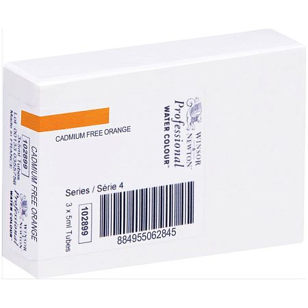 Акварель художественная Winsor&Newton "Professional", 5мл, туба, №899 бескадмиевый оранжевый
