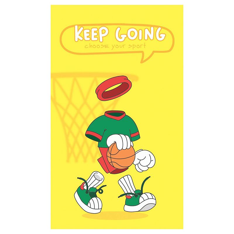 Блокнот А7 48л. на склейке BG "Твой спорт"