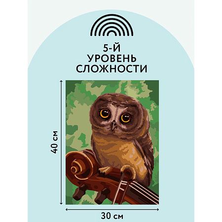 Картина по номерам на холсте ТРИ СОВЫ "Музыкант", 30*40, с акриловыми красками и кистями