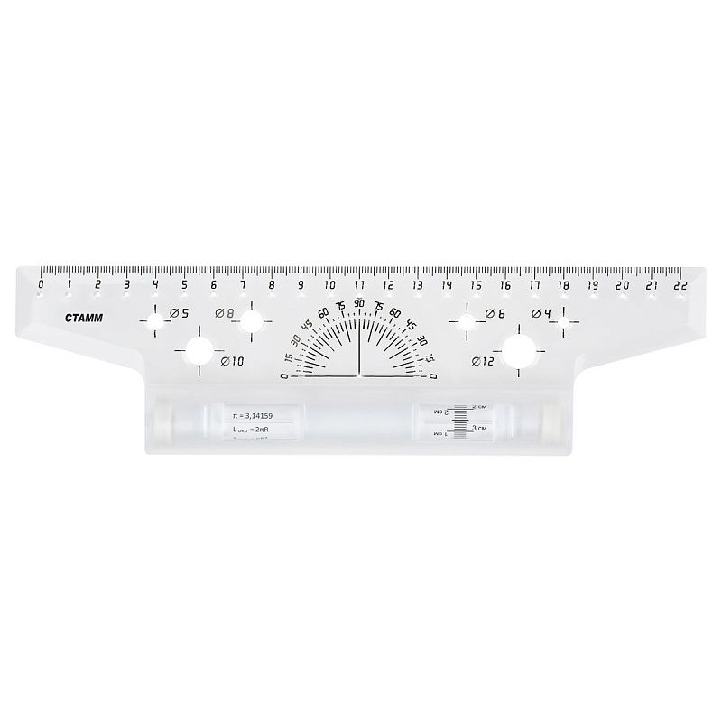 Рейсшина 22см СТАММ, пластиковый ролик, европодвес 