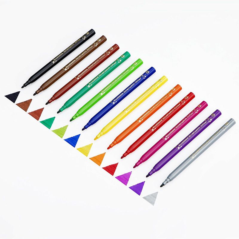 Фломастеры Мульти-Пульти "Волшебник Изумрудного Города", 12цв., смываемые, картон, европодвес