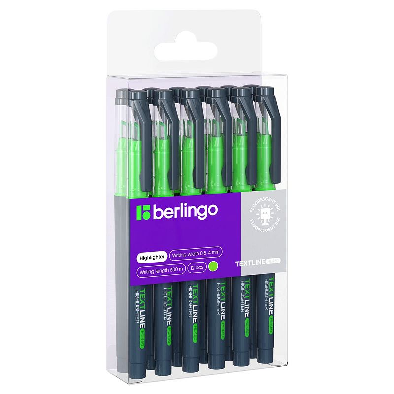 Текстовыделитель Berlingo "Textline HL450" зеленый, 0,5-4мм 