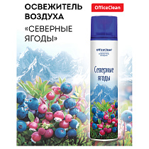 Освежитель воздуха аэрозольный OfficeClean "Северные ягоды", 300мл 