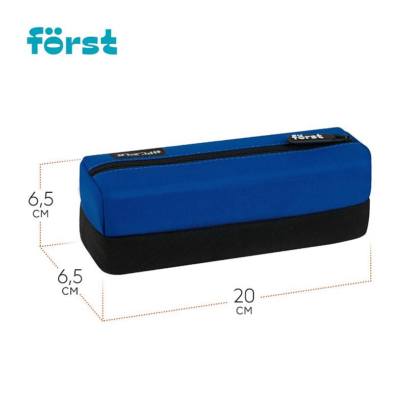 Пенал-косметичка 2 отделения, 200*65*65 Först "Dark blue", полиэстер 