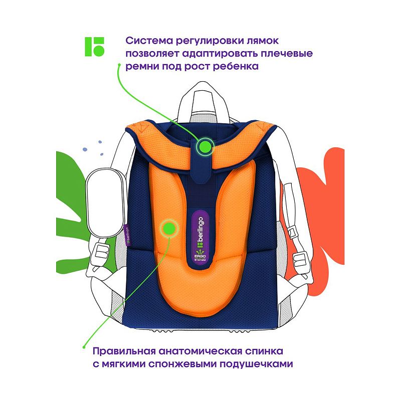 Ранец Berlingo Expert "Meow power" 37*28*16см, 2 отделения, 2 кармана, анатомическая спинка 