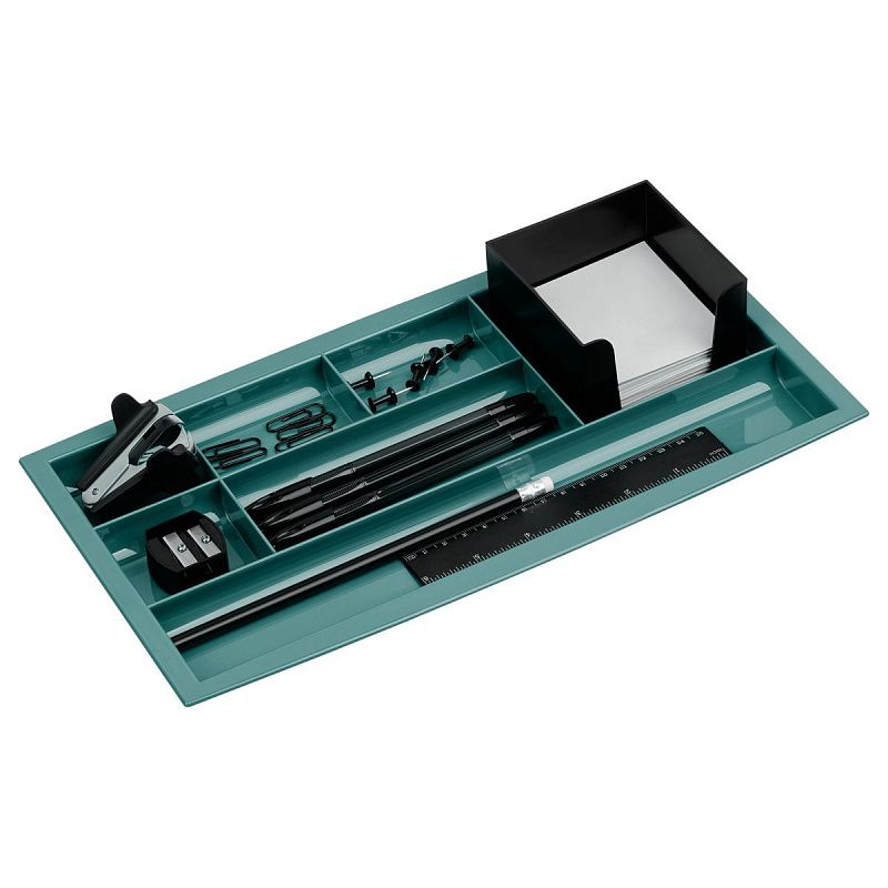 Настольная подставка СТАММ "Field", полистирол, зеленая