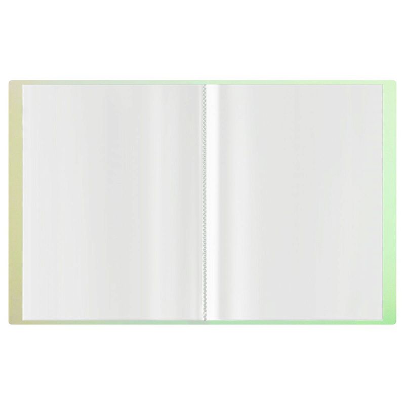 Папка с 20 вкладышами СТАММ "Сияние" А4, 14мм, 700 мкм, пластик, белый 