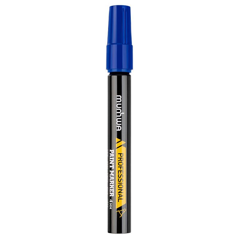 Маркер-краска MunHwa "Professional Paint Marker" синяя, 4мм, нитро-основа 
