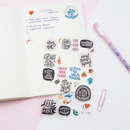 Наклейки ПВХ MESHU "Be cool", 10*21см, 31 наклейка, инд. уп., европодвес