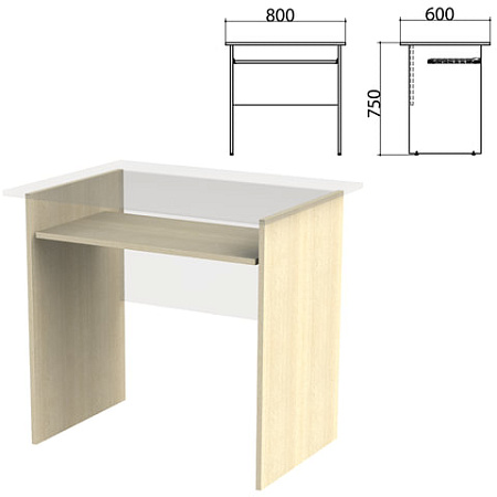 Каркас к столу компьютерному "Канц" 800х600х750 мм, цвет дуб молочный, СК25.15.2