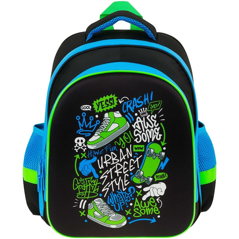 Ранец ArtSpace School Friend Light"Crash" 35*29*12см, 2 отделения, 2 кармана, анатомическая спинка 