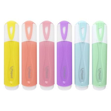 Набор текстовыделителей MAPED 6 шт., АССОРТИ, "FLUO PEP'S Pastel", линия 1-5 мм, 742558 