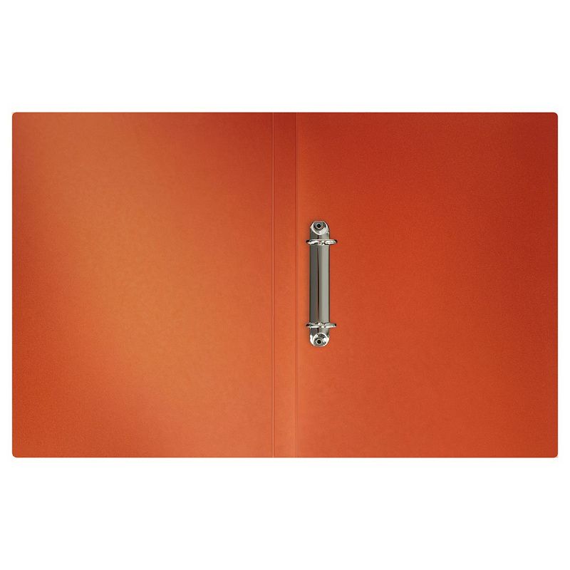 Папка на 2 кольцах СТАММ "Сияние" А4, 25мм, 700мкм, пластик, оранжевый 