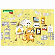 Настольное покрытие BRAUBERG KIDS для труда и творческих занятий, ПВХ, "Artist", 50х35 см, 272358
