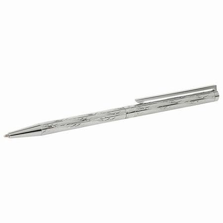 Ручка подарочная шариковая GALANT "ASTRON SILVER", корпус серебристый, детали хром, узел 0,7 мм, синяя, 143527 