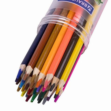 Карандаши цветные акварельные BRAUBERG PREMIUM AQUARELLE 36 цветов в тубе, трёхгранные, мягкие, 181933
