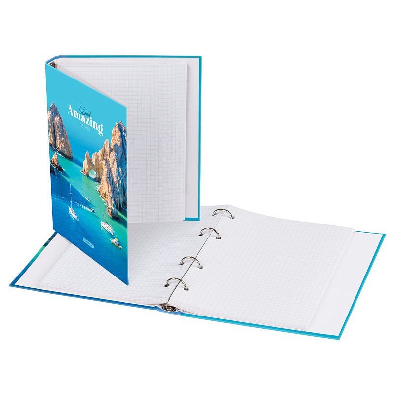 Тетрадь на кольцах А5, 120л., BG "Остров мечты", глянцевая ламинация