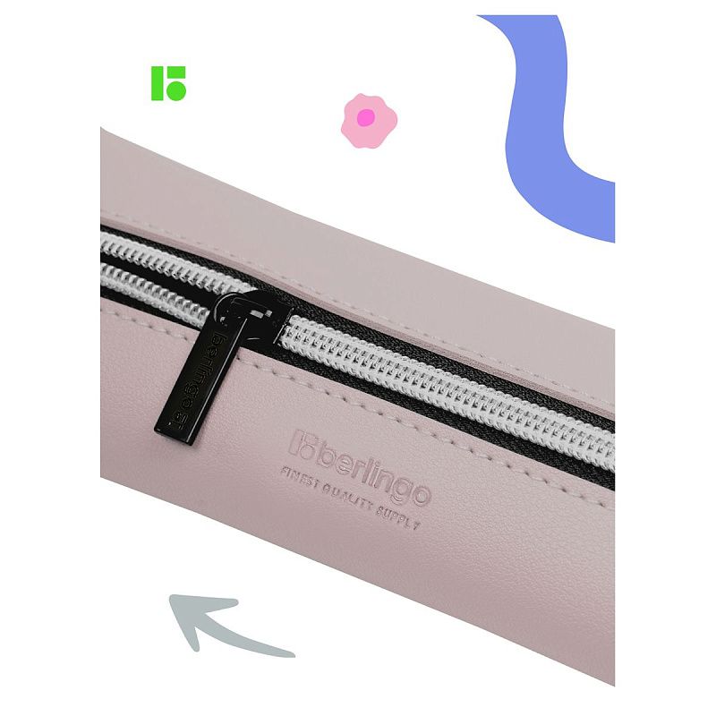 Пенал 1 отделение, 200*70 Berlingo "Original lavanda", экокожа 