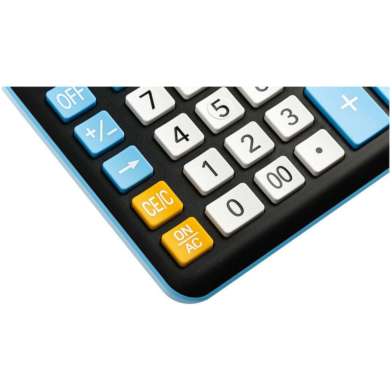 Калькулятор настольный Eleven CDC-120-BK/CY, 12 разрядов, двойное питание, 155*206*38мм, черный/синий