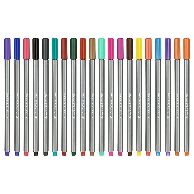 Фломастеры Luxor "Color Stick", 20цв., смываемые, ПВХ, европодвес