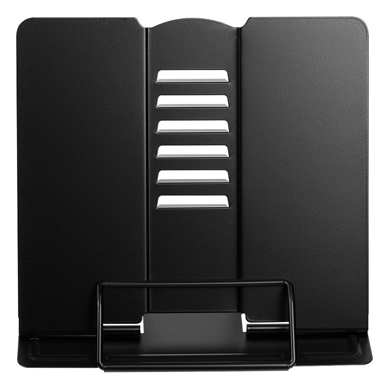 Подставка для книг СТАММ, металлическая, регулируемый угол наклона, черная 