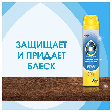 Полироль для мебели Pronto "Антипыль-Антиаллерген", аэрозоль, 250мл 