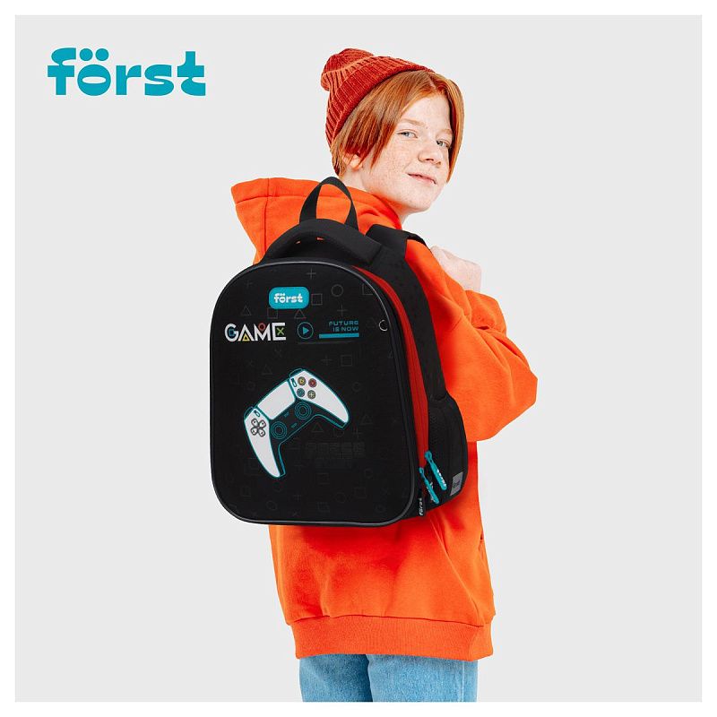 Ранец Först F-Top облегченный "Game" 36*28*15см, 2 отделения, 2 кармана, анатомическая спинка 