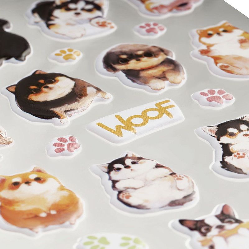 Наклейки объемные MESHU "Woof", 10*23см, инд. уп., европодвес