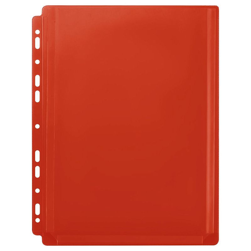 Папка-вкладыш с перфорацией OfficeSpace А4, ПВХ, 180мкм, расширяющаяся до 250л., цветная, ассорти 