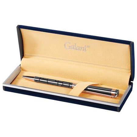 Ручка подарочная шариковая GALANT "Vitznau", корпус серый, золотистые детали, пишущий узел 0,7 мм, синяя, 141664 