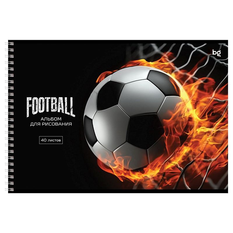 Альбом для рисования 40л., А4, на гребне BG "Лёд и пламя"