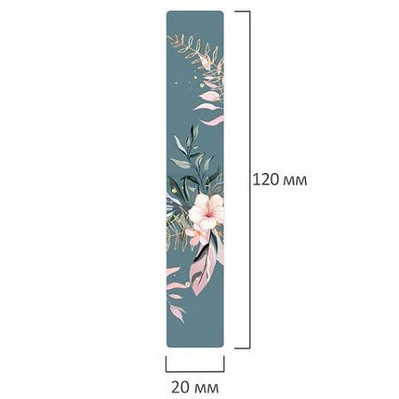 Закладки для книг МАГНИТНЫЕ, "TROPICS", набор 12 шт., 60x20 мм, BRAUBERG, 113172 