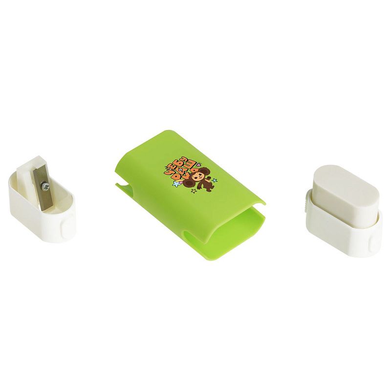 Точилка пластиковая Мульти-Пульти "Чебурашка" 1 отверстие, контейнер, ассорти 