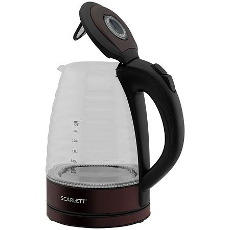 Чайник электрический Scarlett SC-EK27G97, 1,7л, 2200Вт, с подсветкой, стекло/пластик