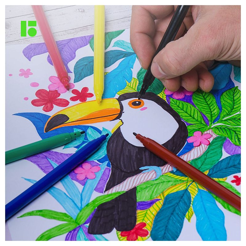 УЦЕНКА - Фломастеры Berlingo "Жил-был кот", 18цв., смываемые, блистер (осн 231624) 