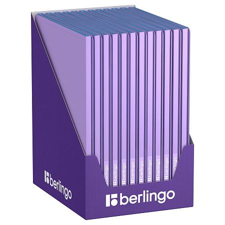 Папка с 10 вкладышами Berlingo "Haze", 9мм, 600мкм, с внутр. карманом, сиреневая, софт-тач 