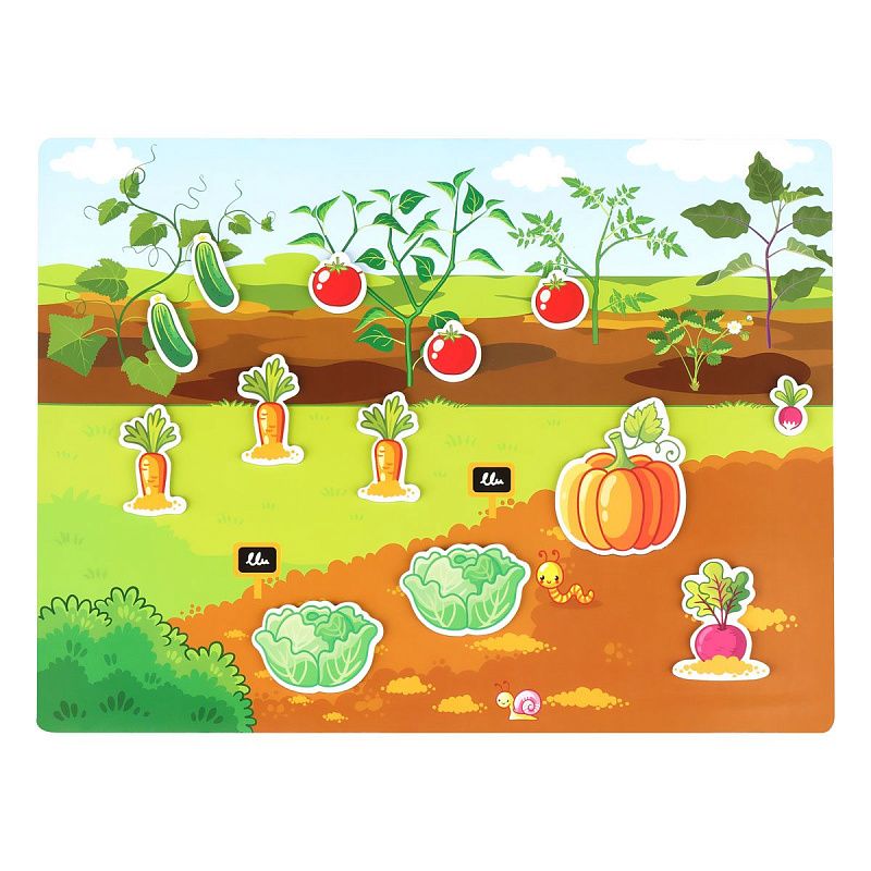 Игра развивающая на магнитах ТРИ СОВЫ "Сад и огород", 52 эл. 