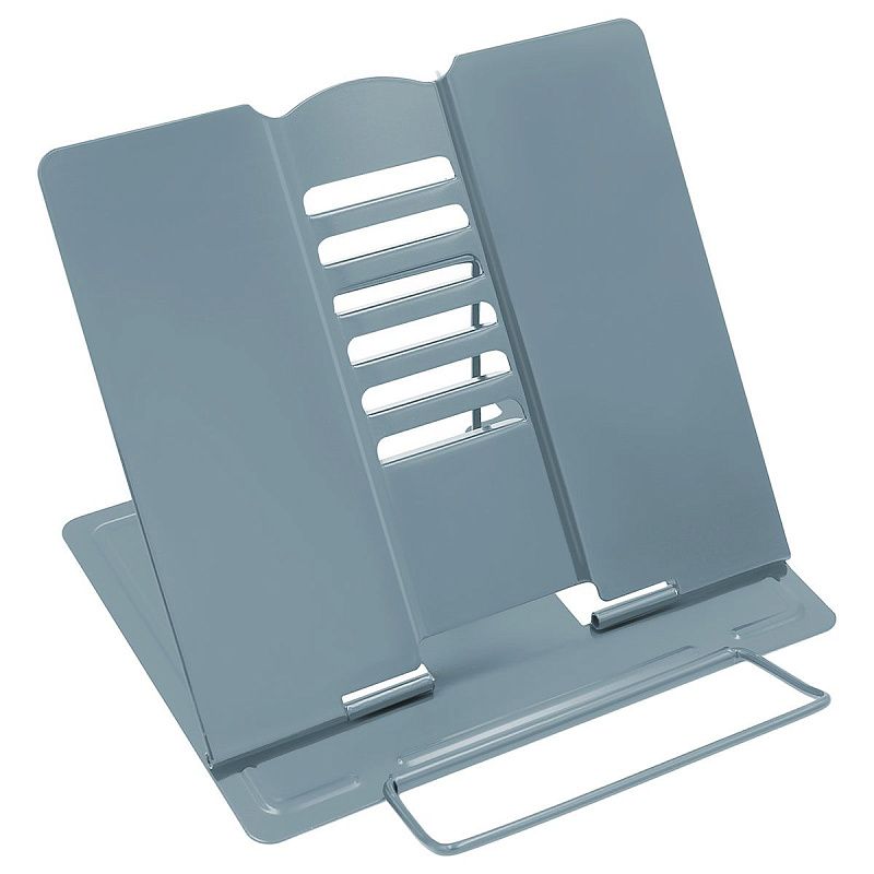 Подставка для книг СТАММ, металлическая, регулируемый угол наклона, серая 