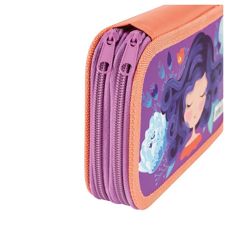 Пенал 2 отделения, 190*110 ArtSpace "Sweety", ламинированный картон, софт-тач 