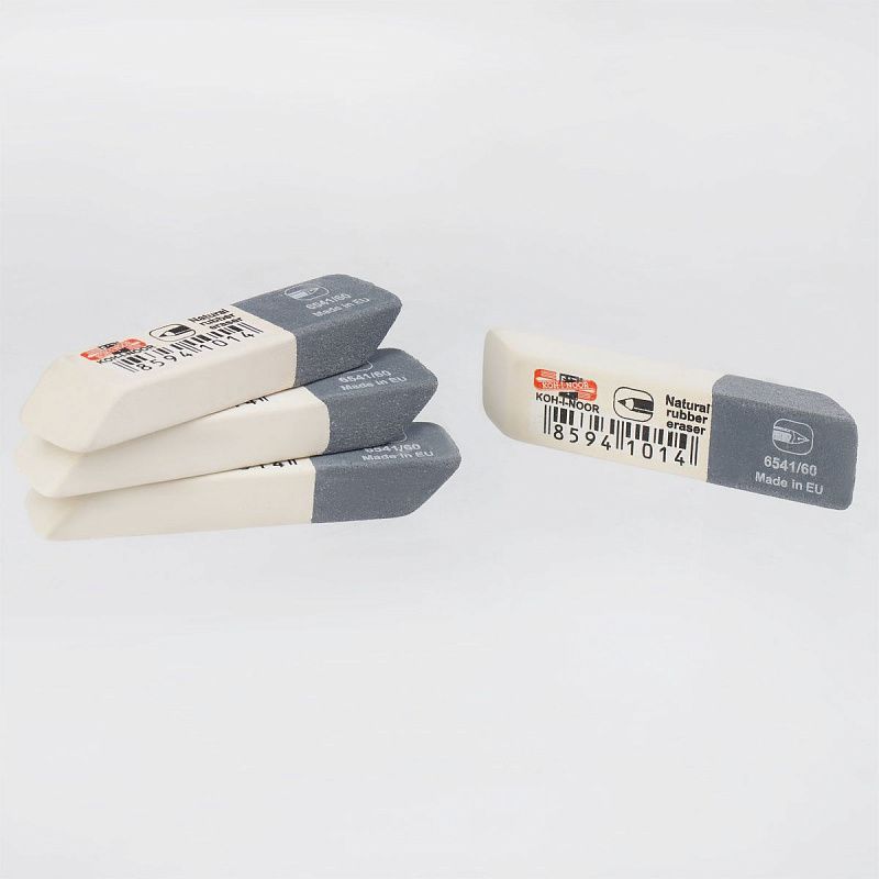 Ластик Koh-I-Noor "Sanpearl" 60, скошенный, комбинированный, натуральный каучук, 57*14*8мм 