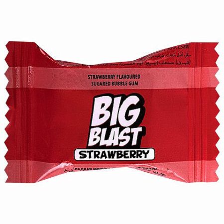 Жевательная резинка BIGBLAST со вкусом Клубники, 100 шт по 4 г в шоубоксе, ТУРЦИЯ, УТ-00002107