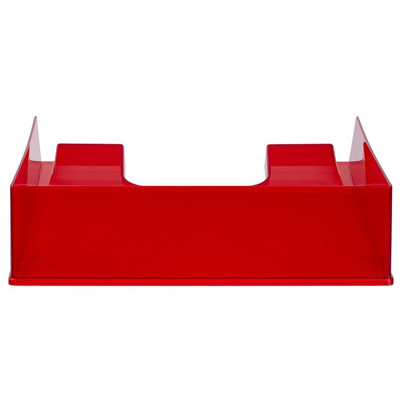 Лоток для бумаг горизонтальный СТАММ "Фаворит", тонированный красный
