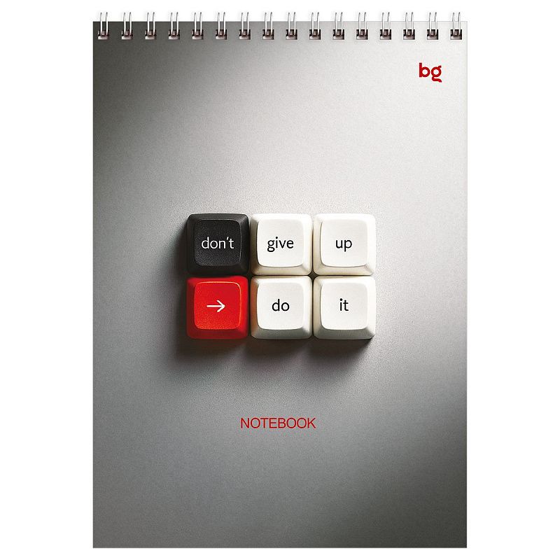 Блокнот А5 60л. на гребне BG "Push the button", твердая подложка