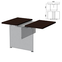 Столешница модуля стола для переговоров "Приоритет" (1400х900х750 мм), венге, К-913, К-913 венге