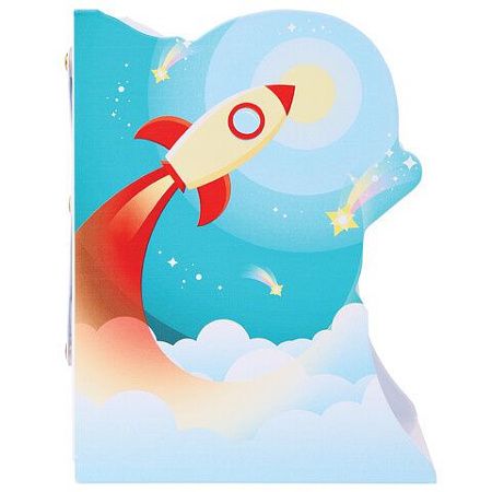 Подставка-держатель для книг и учебников фигурная BRAUBERG KIDS "Cosmo" раздвижная, металлическая, 238068 
