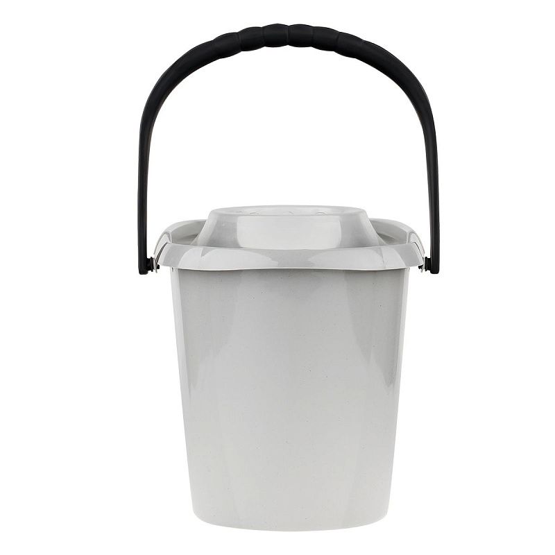 Ведро пластиковое OfficeClean с отжимом, прямоугольное, серое, 12л