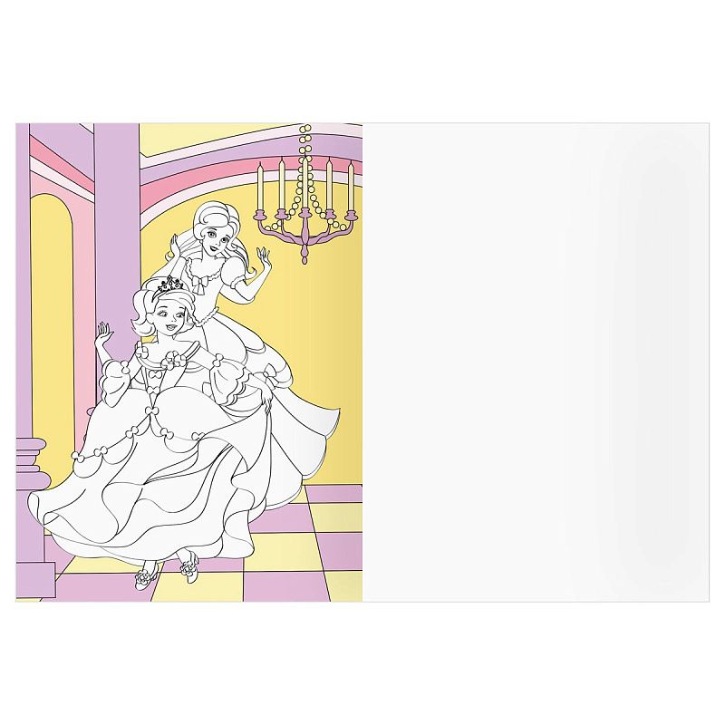 Раскраска А4 ТРИ СОВЫ "Бал принцесс", 16стр., цветной фон