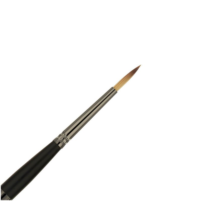 Кисть художественная синтетика Гамма "Модерн", двухсторонняя, круглая №3, круглая №6, французское крепление, складная ручка